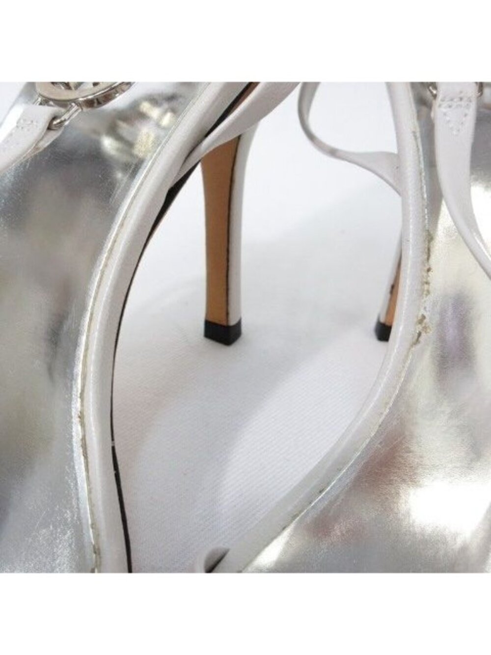 Gucci Sandals Ankle Strap GG Mark Gray - Picture 9 of 9